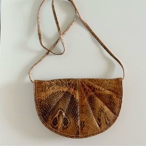 Vintage snake skin evening bag.